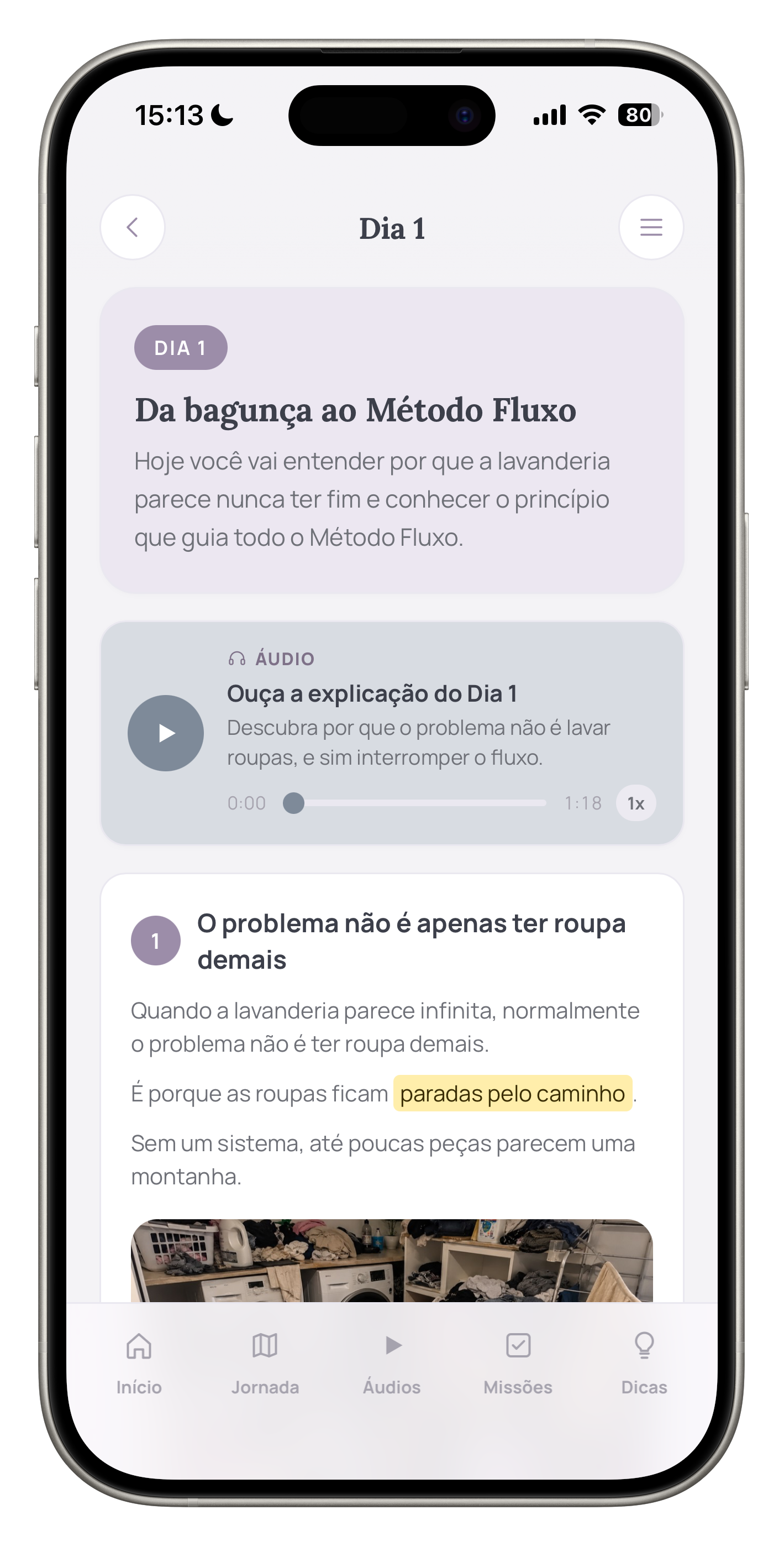 Tela do Dia 1 do desafio